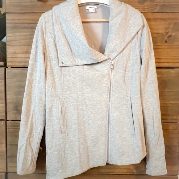 Helmut Lang Grey Modal “Villous” Knit Moto Jacket M - Picture 2 of 12